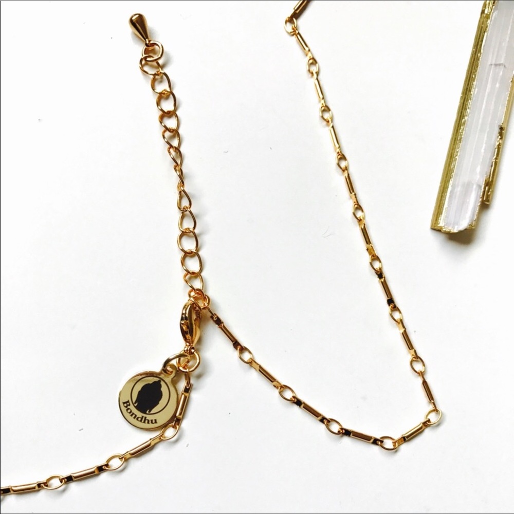 Gold-dipped Selenite Necklace 💫 - Picture 4 of 5